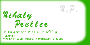 mihaly preller business card